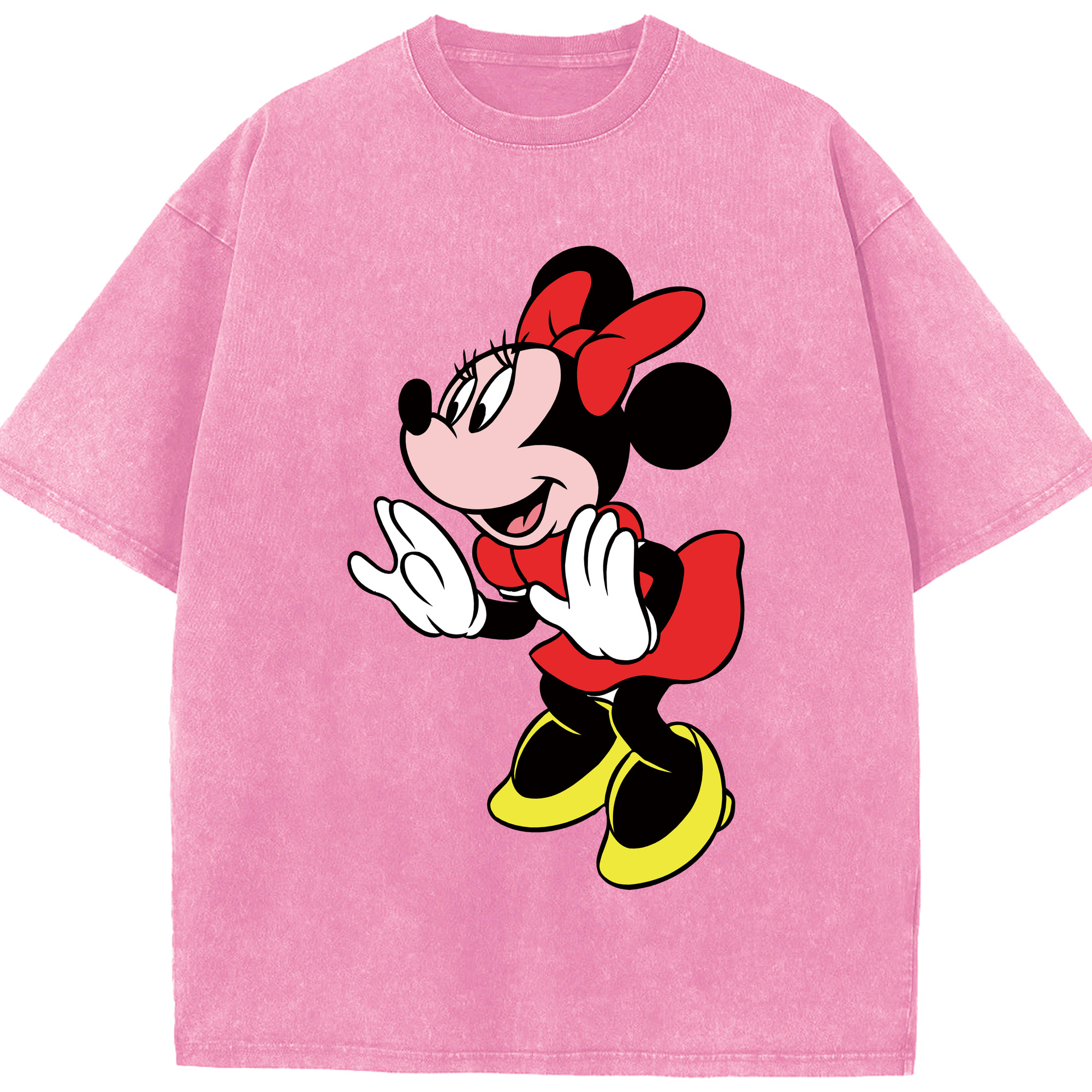 （画像用） ミッキーマウス Mickey Mouse 綿100% ヴィンテージ風 半袖Tシャツ（フロントプリント）